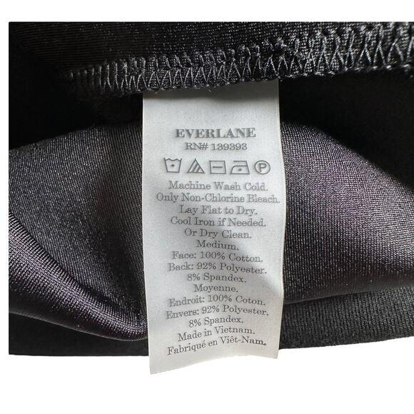 Everlane New Women's Scuba Knit Long Sleeve Tunic Dress Relaxed Black Medium - Picture 10 of 10